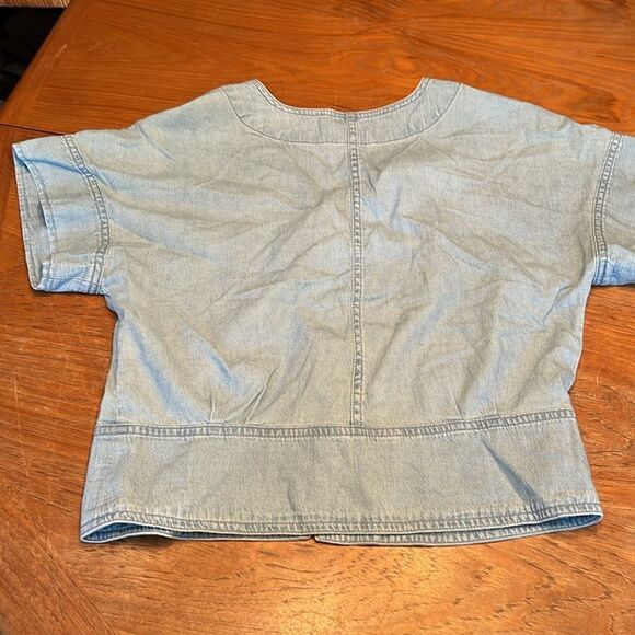 Madewell Pleated Short Sleeve Top XS - Picture 5 of 9